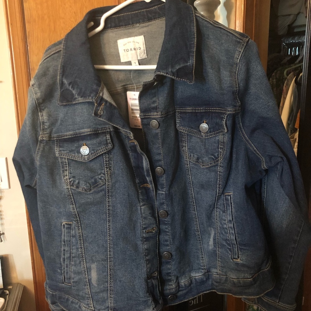 Torrid denim jacket, new with tags, never worn